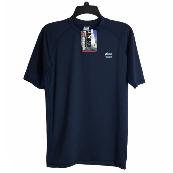 Surf Mentality Medium Men's Top UPF 50+ Navy Blue - Picture 1 of 6